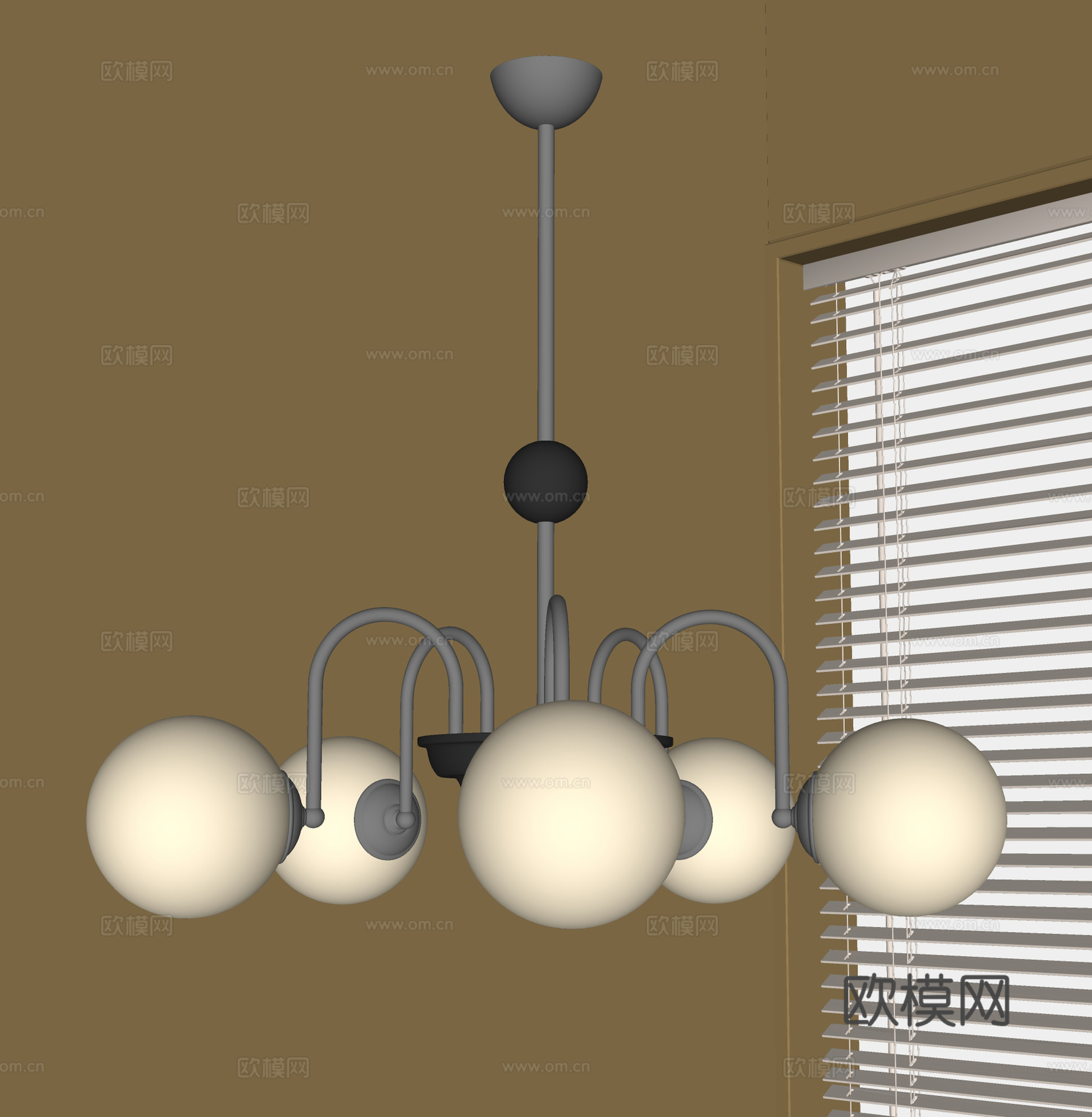 法式吊灯su模型