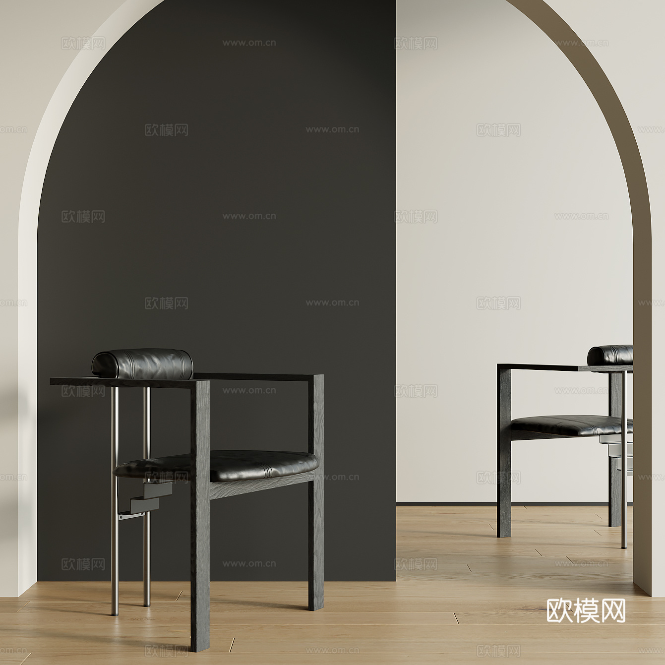 现代餐椅su模型
