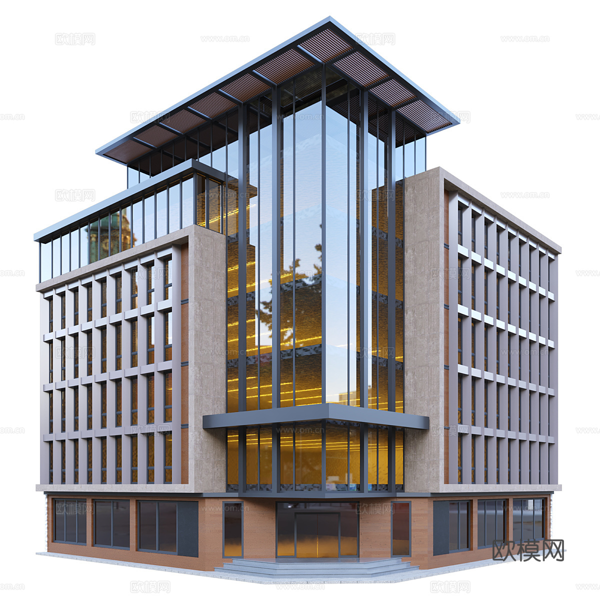 现代意式住宅建筑外观3d模型