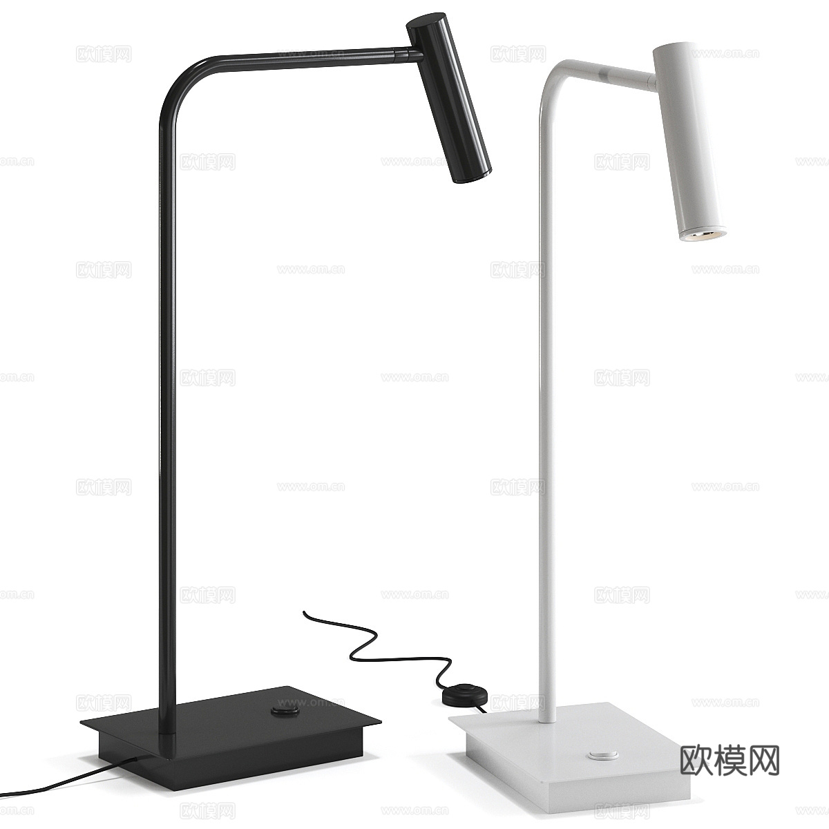 现代极简台灯3d模型