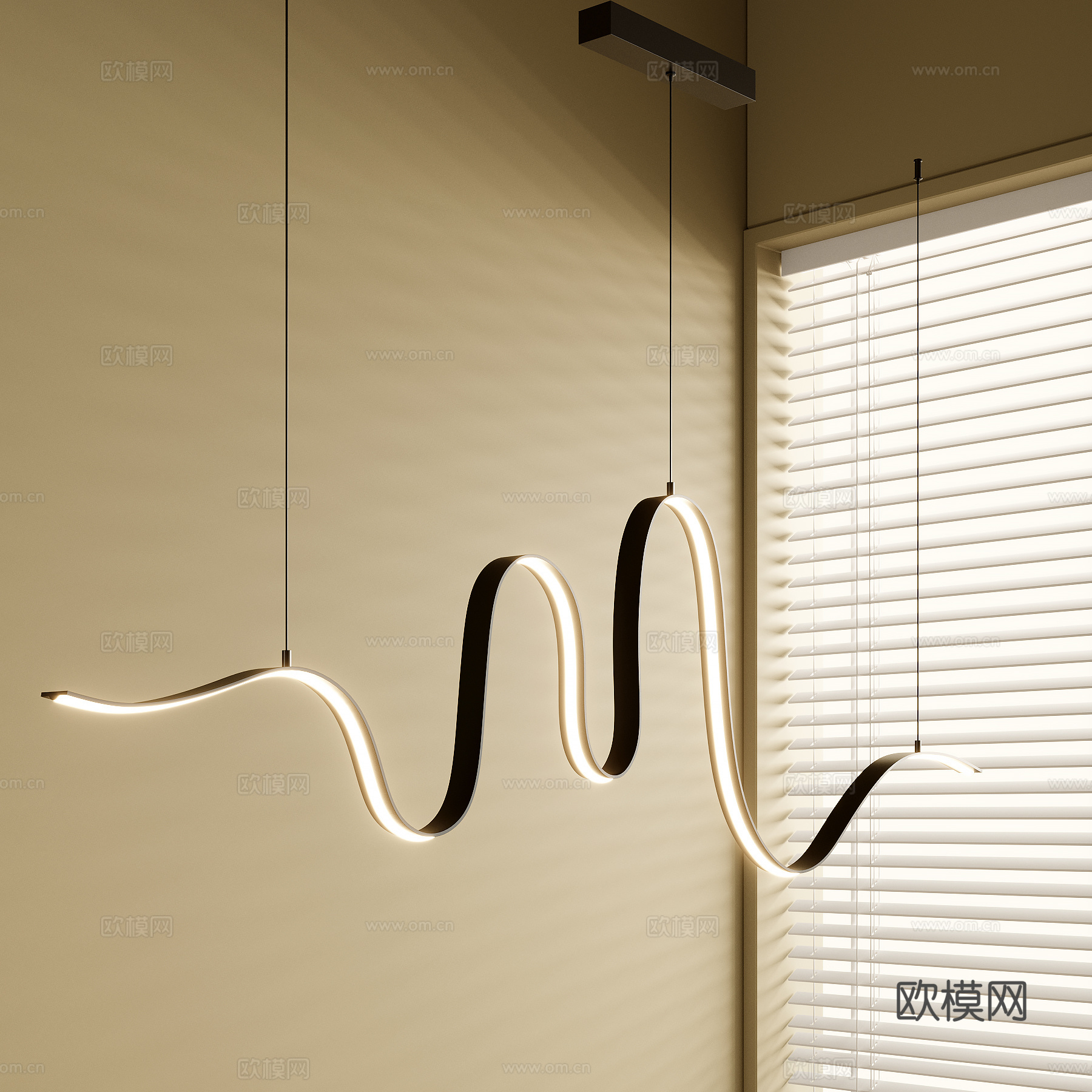 现代吊灯3d模型下载