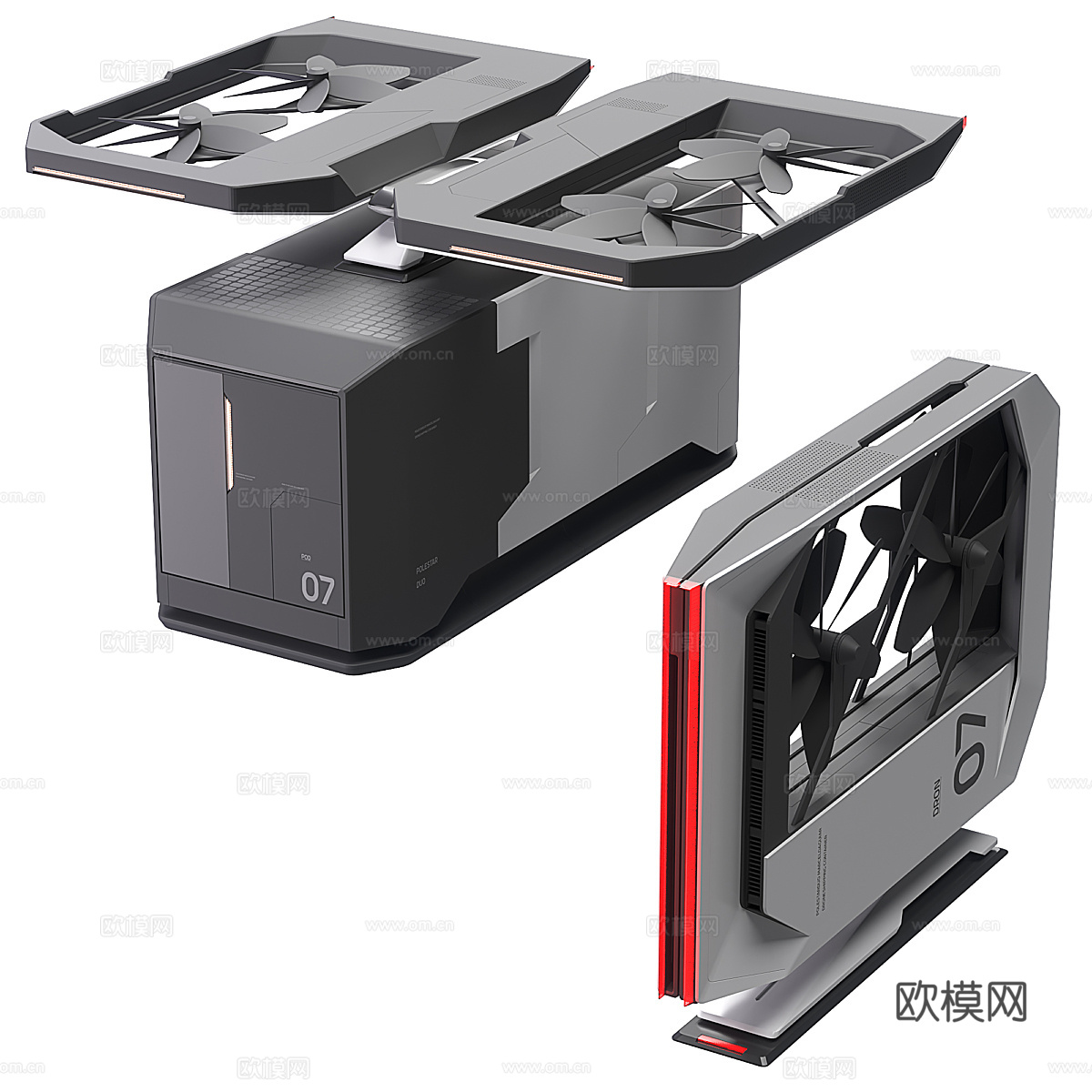 货运无人机3d模型