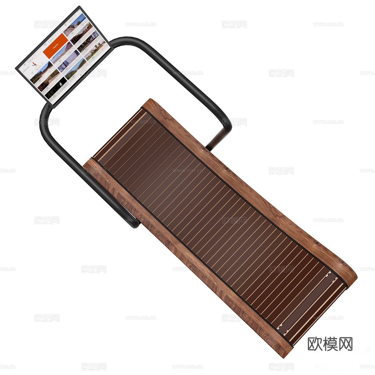 现代意式跑步机3d模型
