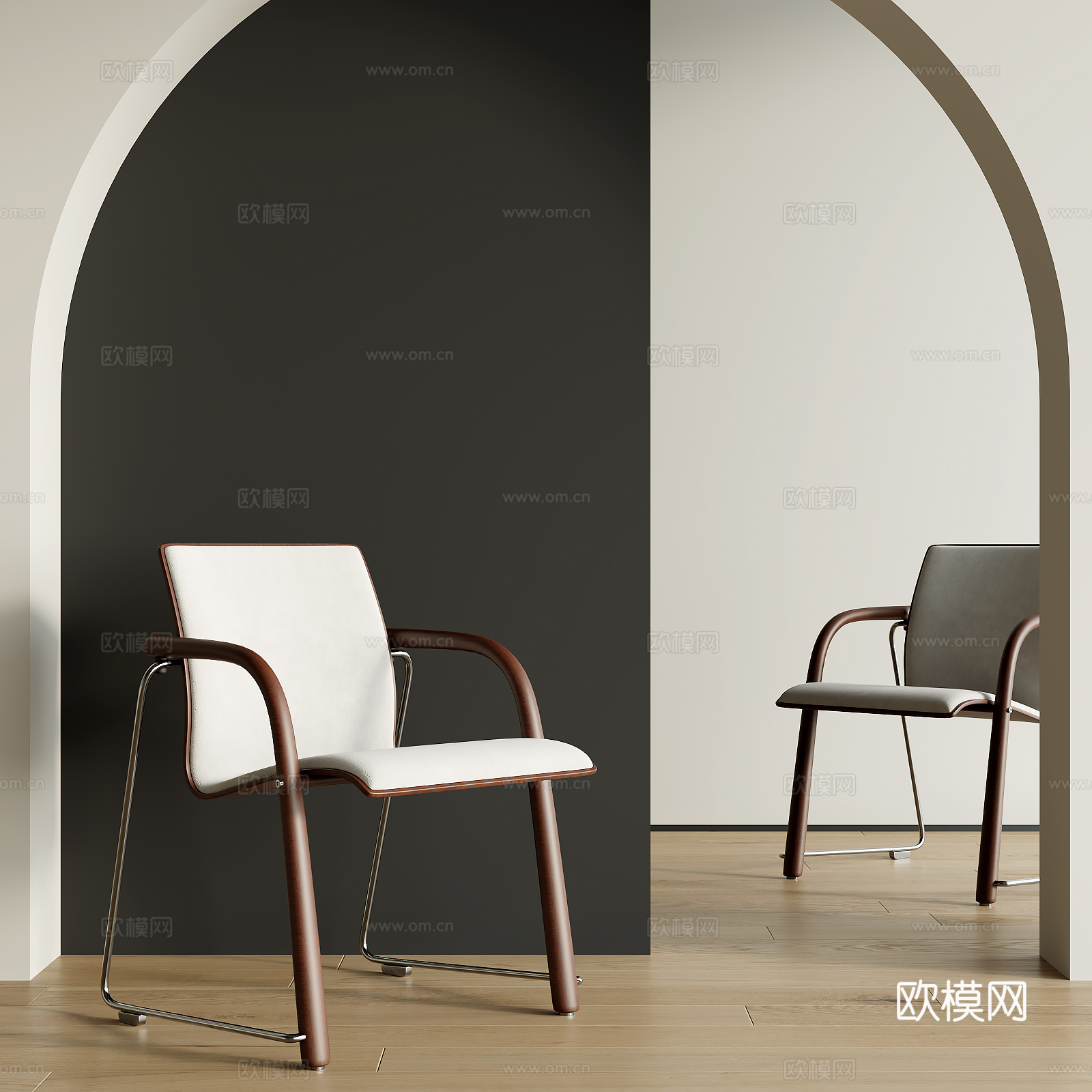 现代餐椅su模型