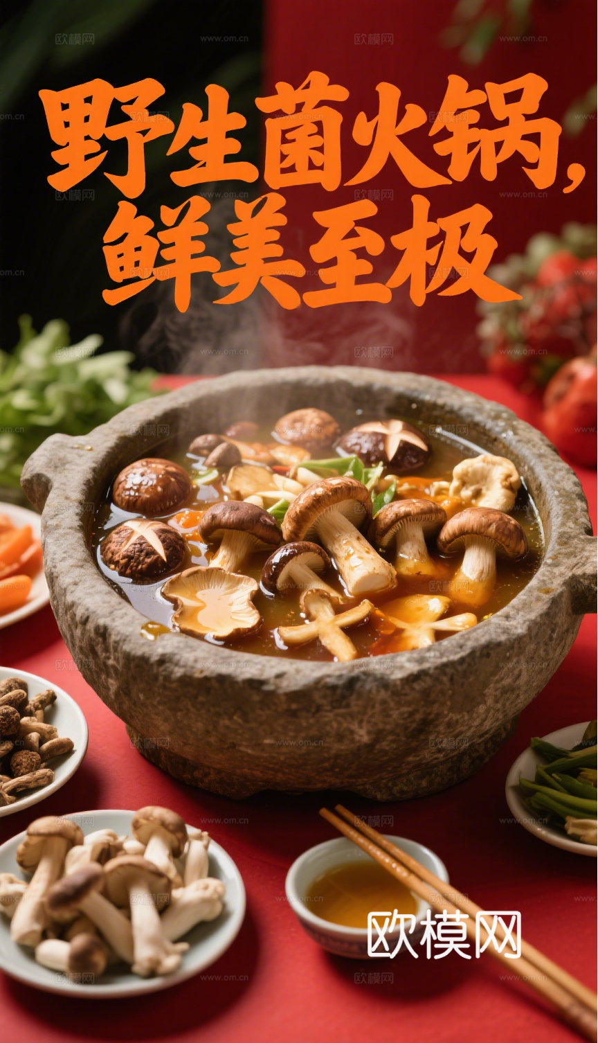 云南野生菌火锅蘑菇
