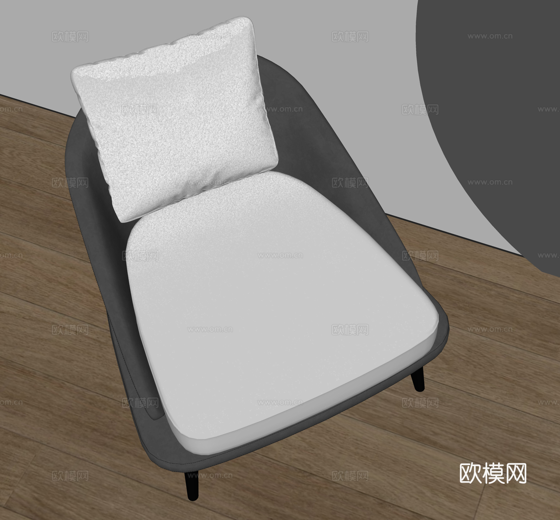 现代休闲椅su模型