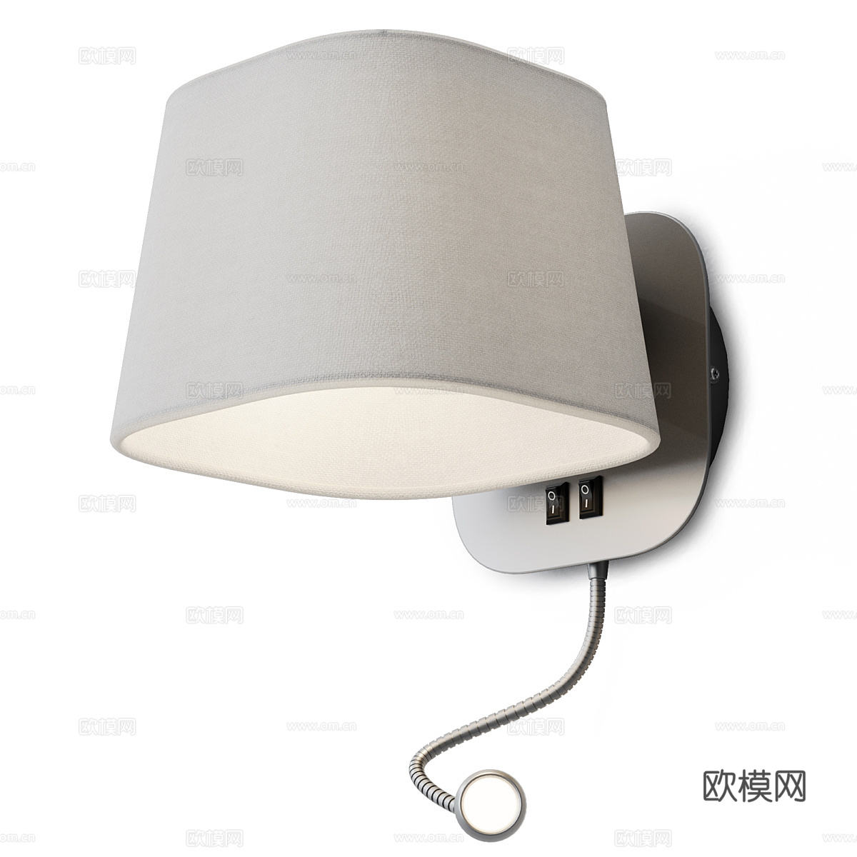 现代意式布艺壁灯 阅读灯3d模型