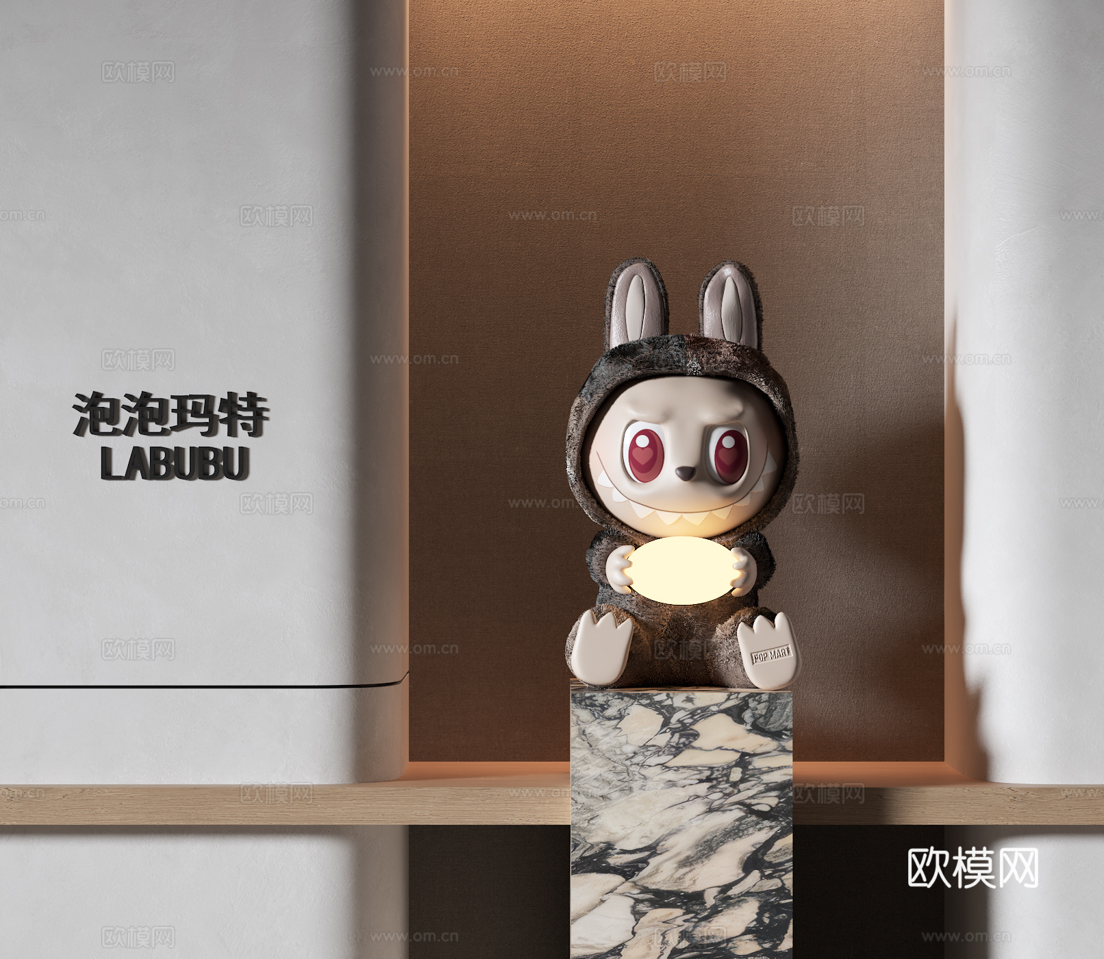 LABUBU 泡泡玛特 拉布布 儿童玩偶 玩偶雕塑摆件su模型