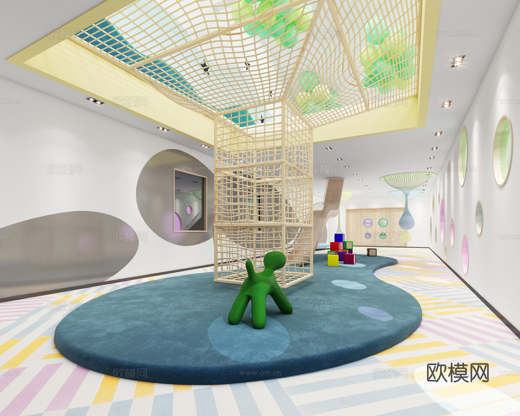 现代小孩玩耍活动室.3d模型