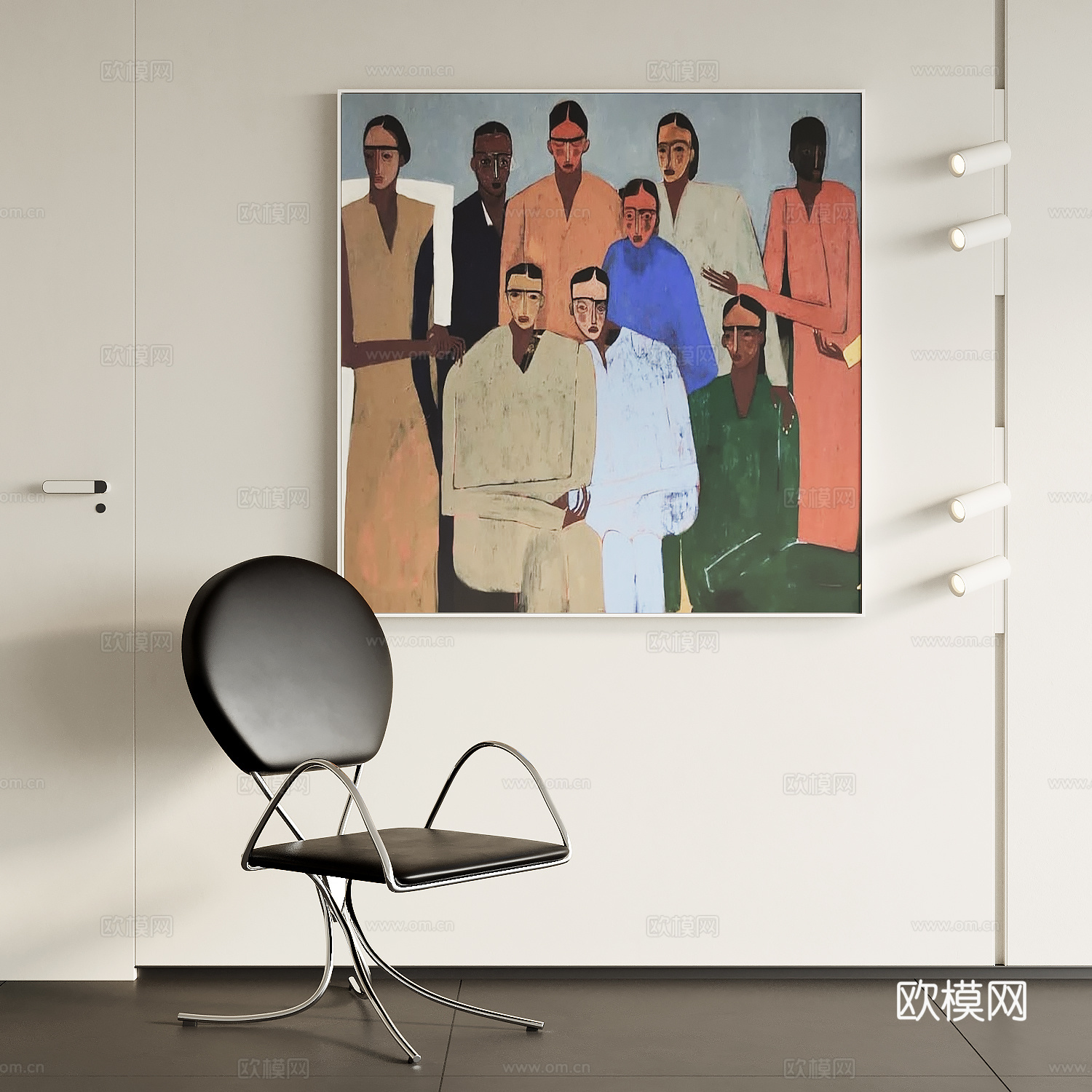 现代装饰画su模型