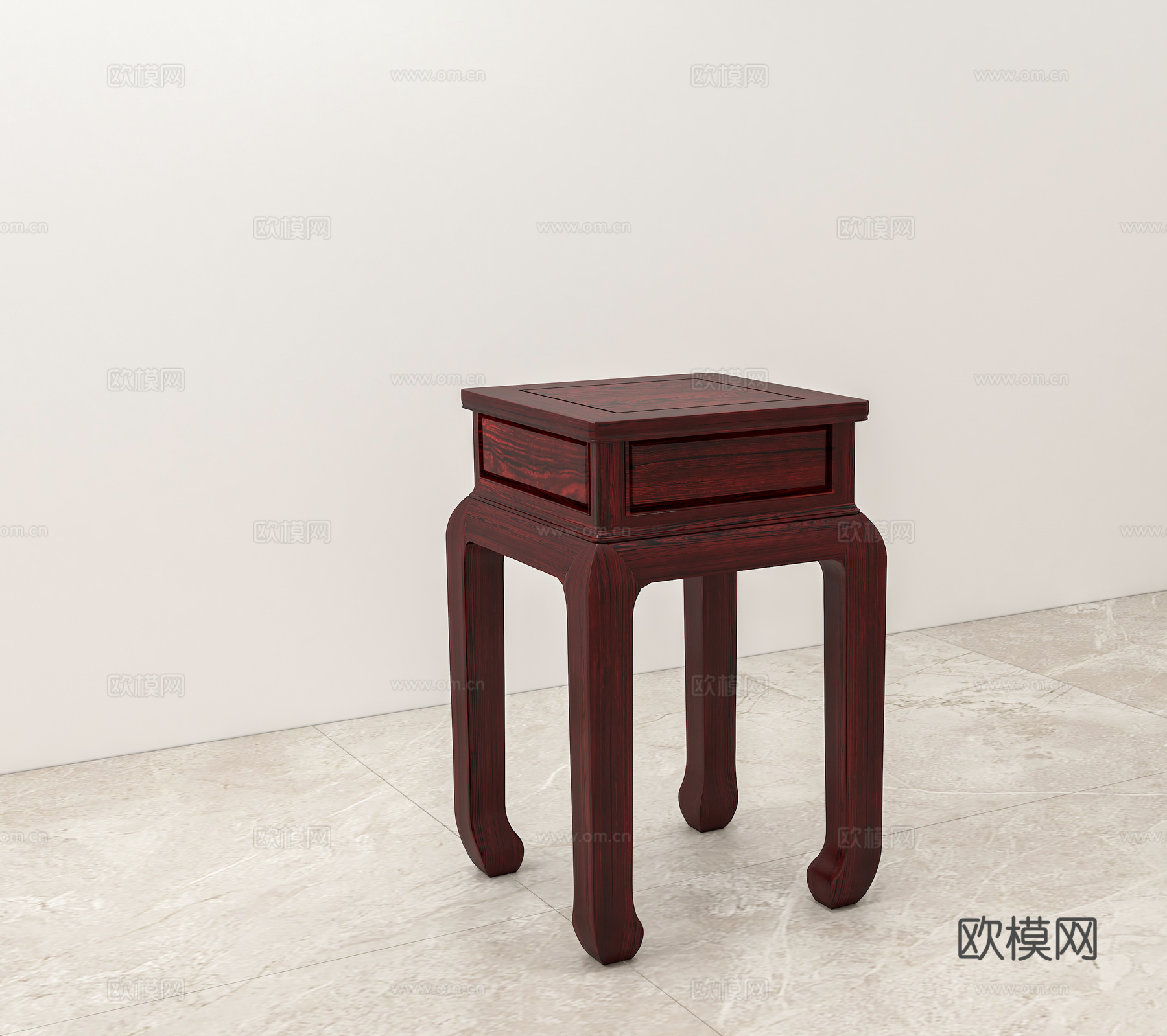 中式客厅花架 新中式花架 实木红木3d模型