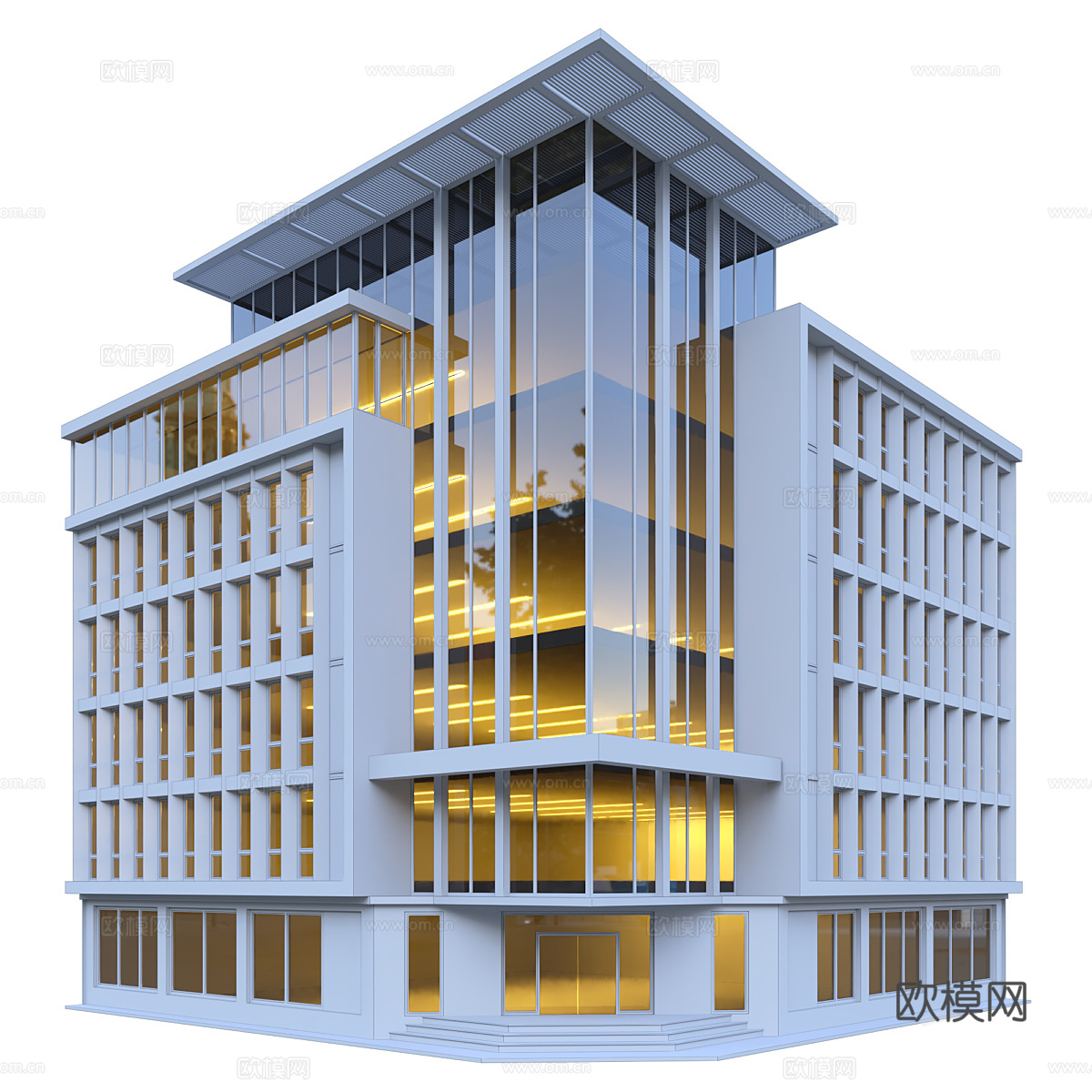 现代意式住宅建筑外观3d模型