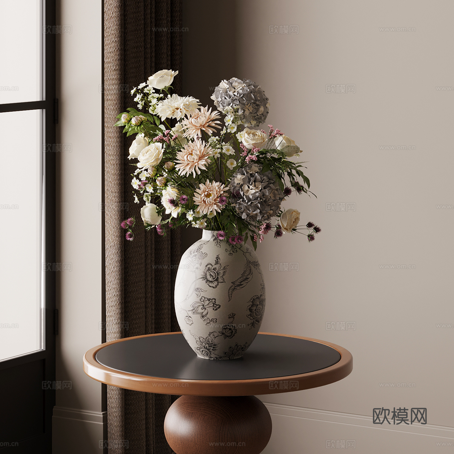 法式中古风花瓶3d模型