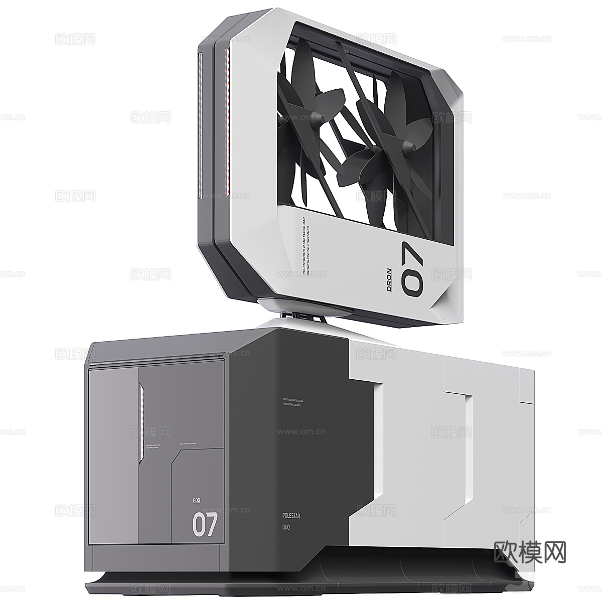 货运无人机3d模型