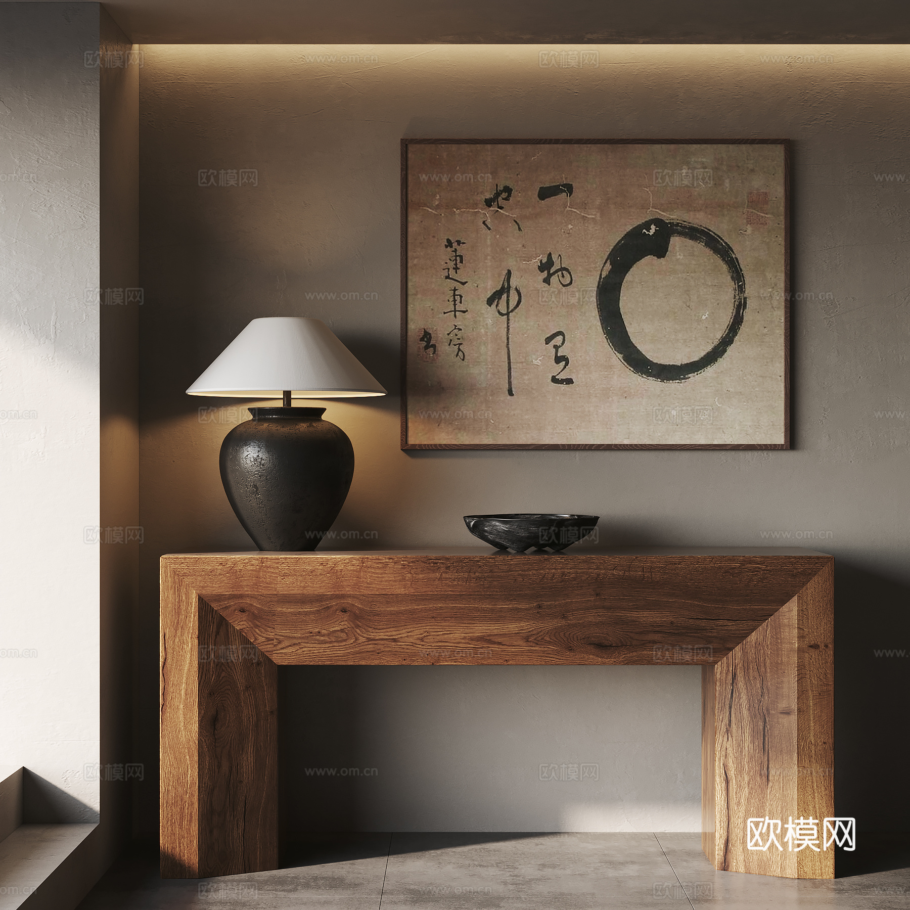 侘寂风装饰画3d模型