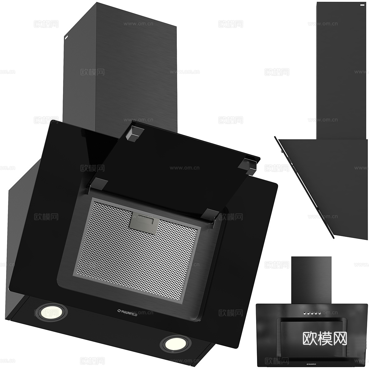 现代厨房电器套装3d模型