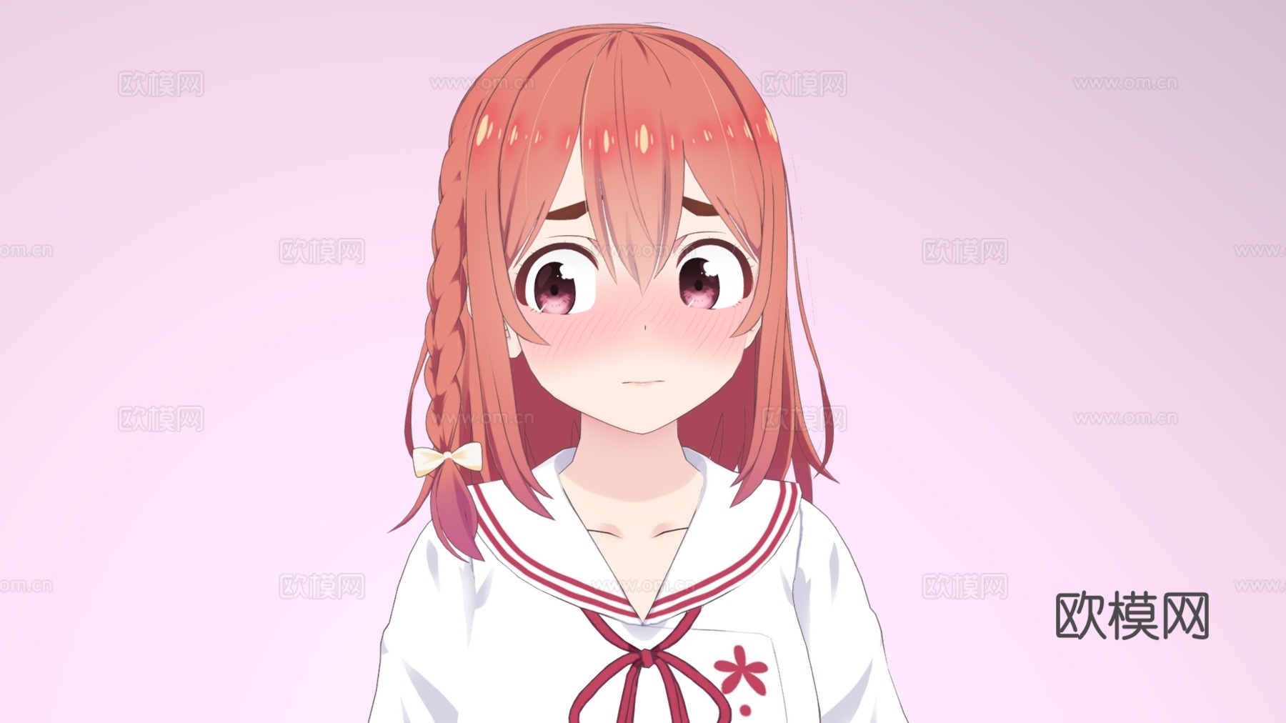 虚拟人物 二次元美少女 动漫少女 美丽女孩 动漫人物3d模型
