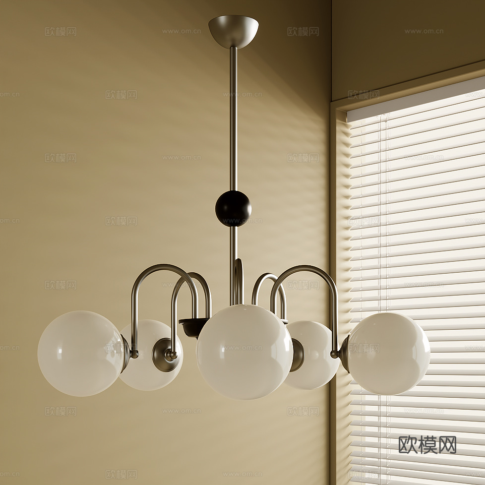 法式吊灯su模型