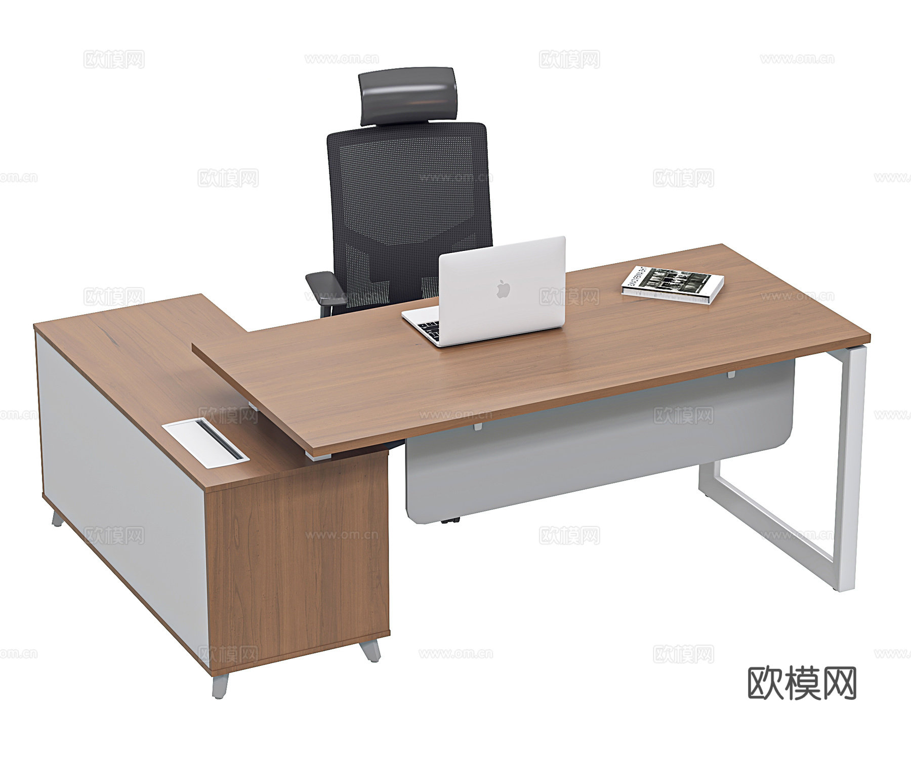 现代办公桌椅 班台 经理桌 主管桌 领导办公 办公椅 班椅3d模型