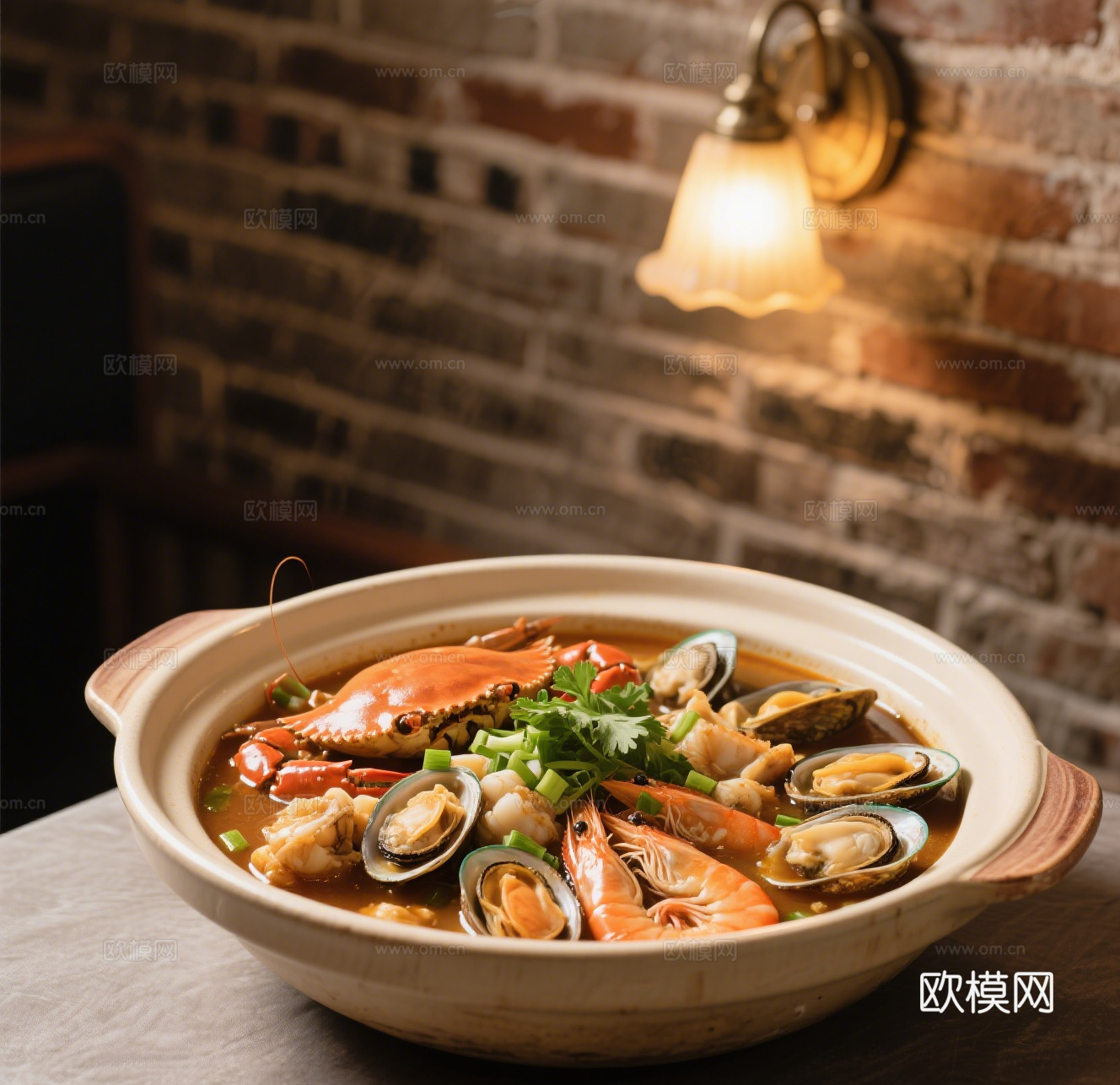 海鲜虾蟹鱼餐饮海报