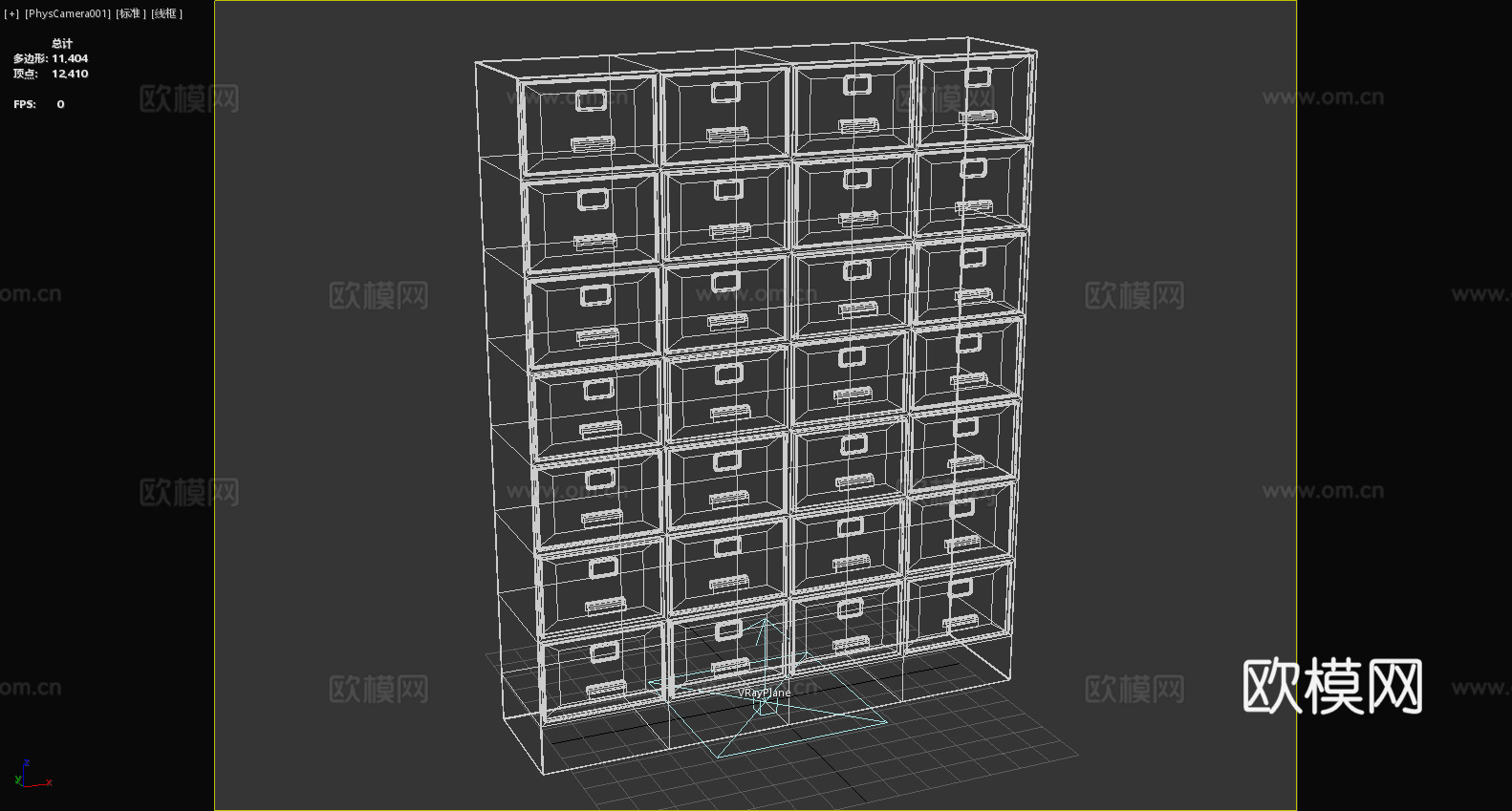 抽屉柜 文件柜 置物柜 卡片柜 零件柜 柜子3d模型