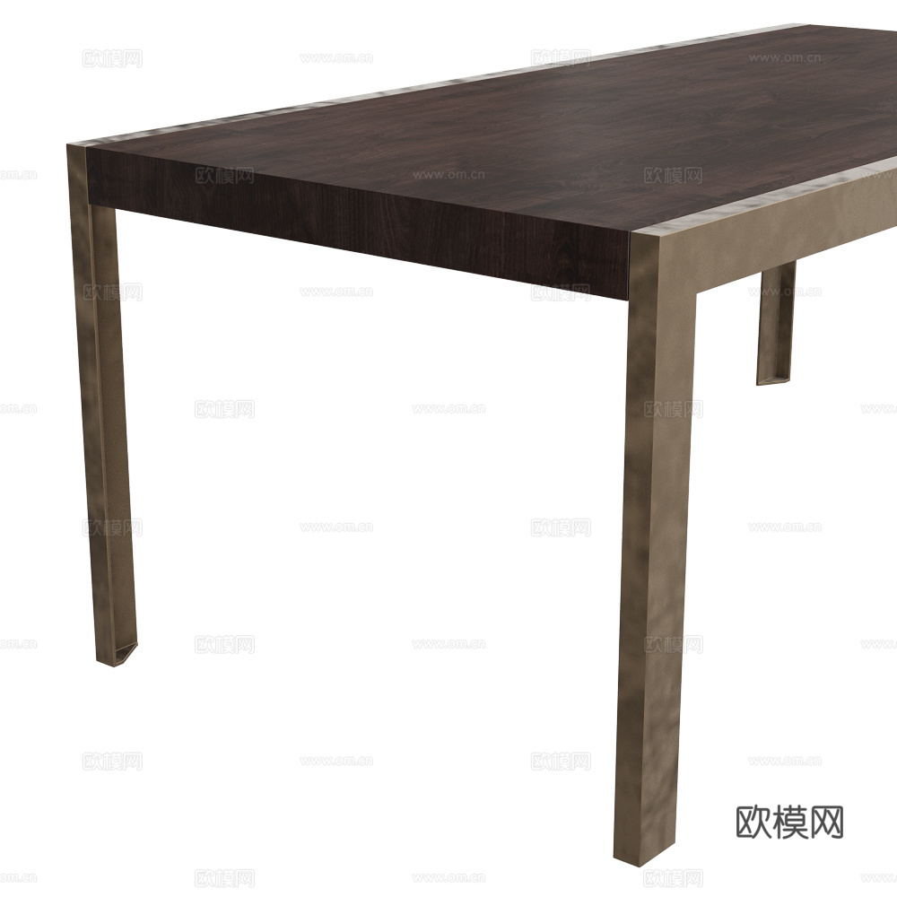现代意式轻奢长餐桌3d模型
