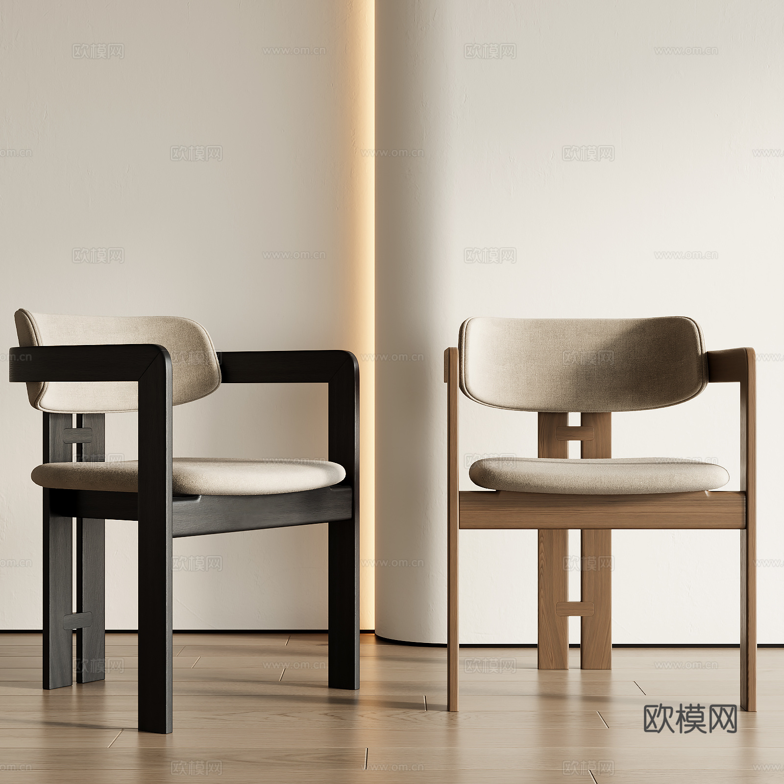 现代餐椅su模型