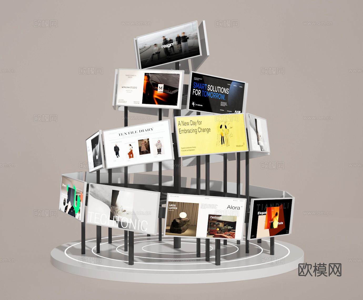广告展架3d模型