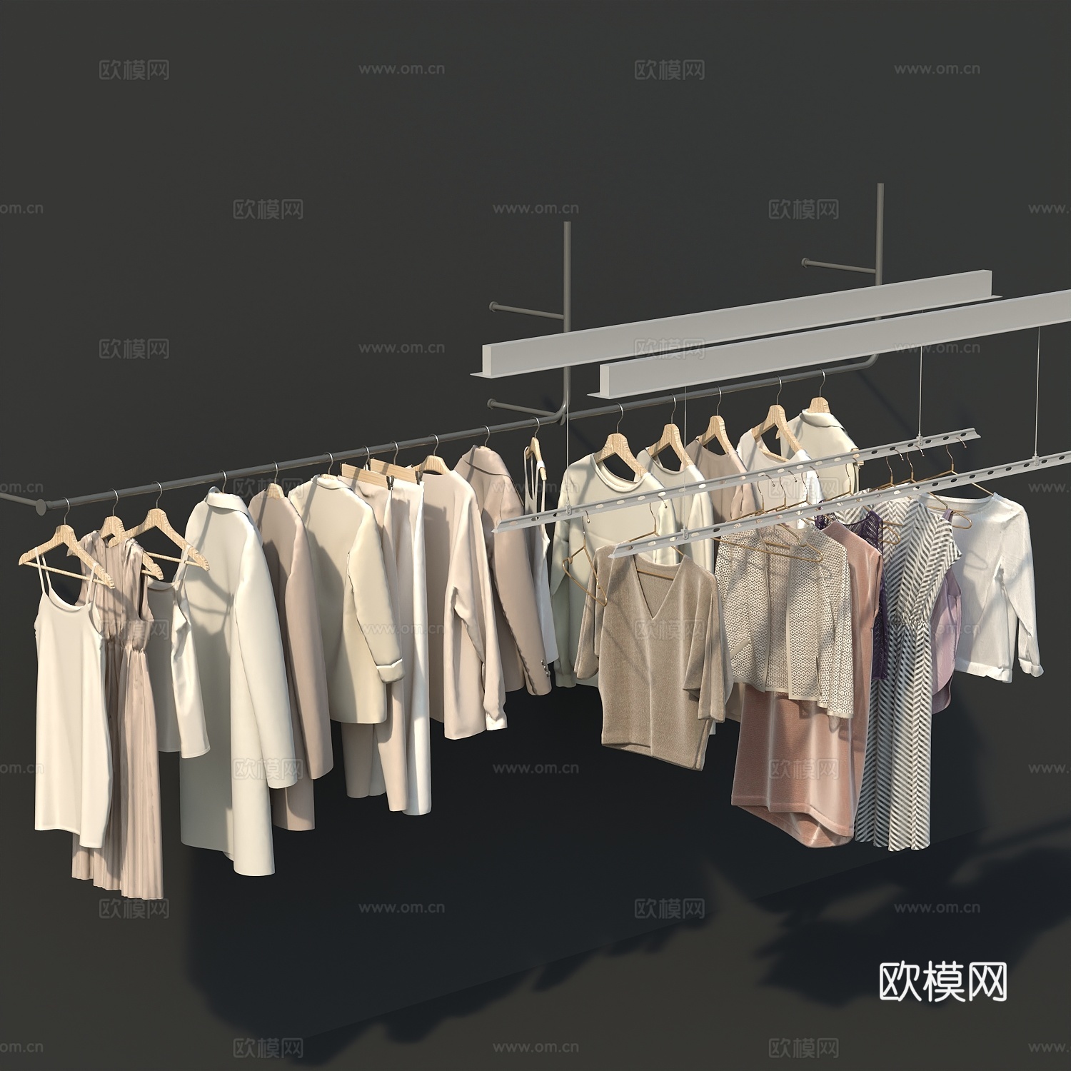 衣服鞋子包包名片包包女生衣服3d模型