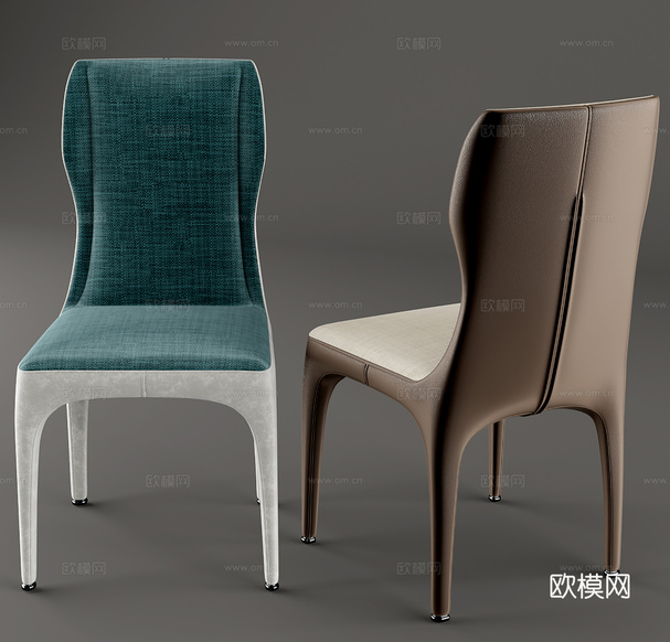 現(xiàn)代餐桌椅 休閑桌椅 洽談桌椅3d模型下載(渲染圖2)