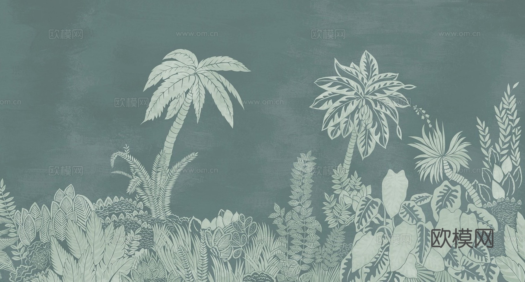 雨林植物壁画壁纸