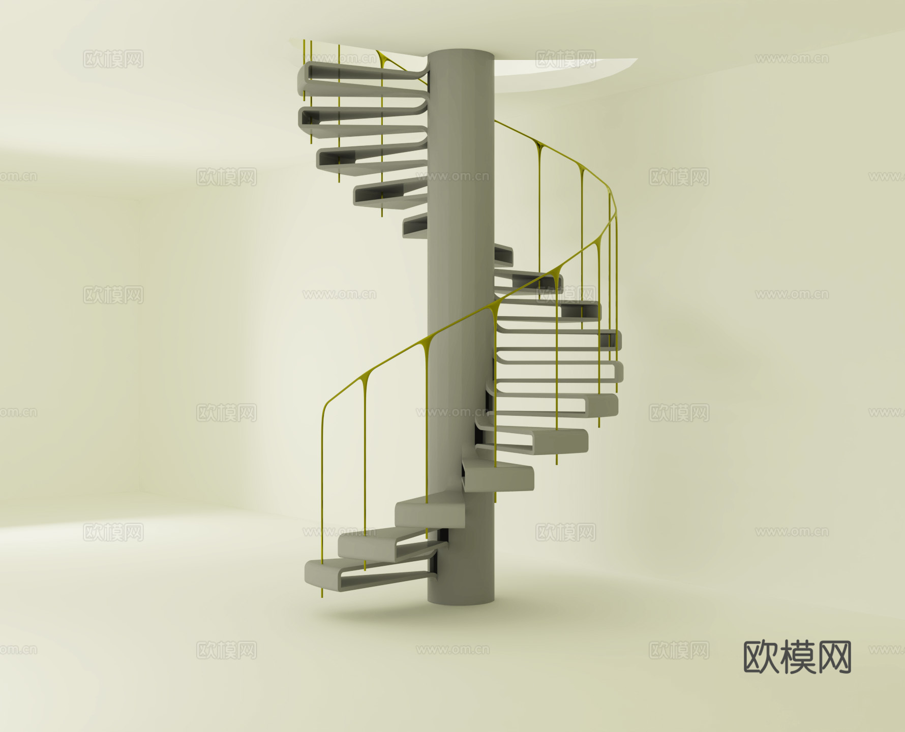 异形圆弧楼梯3d模型