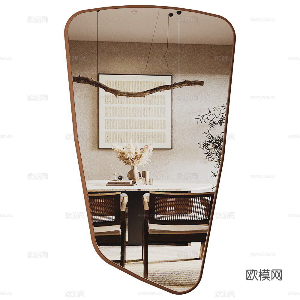 现代镜子 异形镜子3d模型
