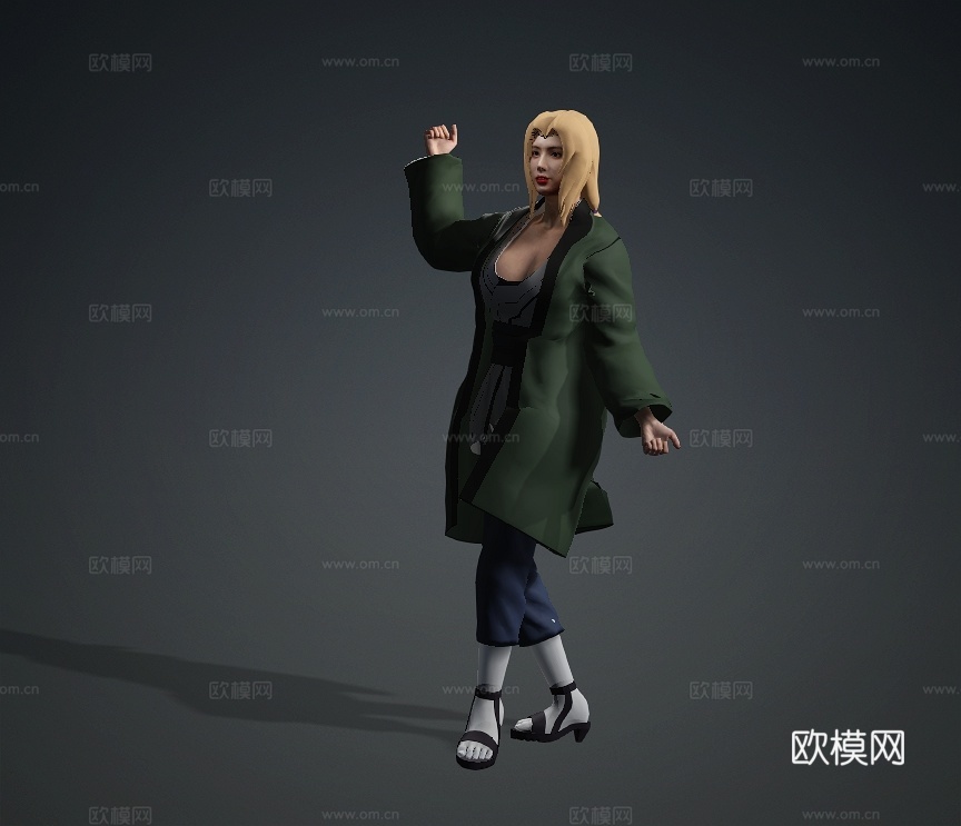 火影忍者纲手跳《极乐净土》美女 性感 日本 韩国 女团 舞蹈3d模型