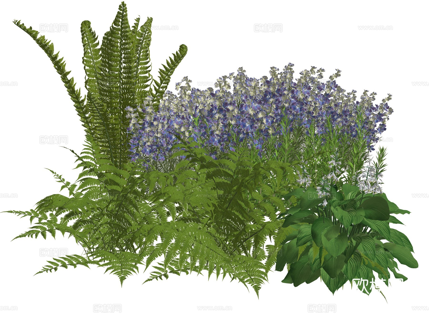 庭院植物花草 草花植物 公园景观地被植物 花箱花草su模型
