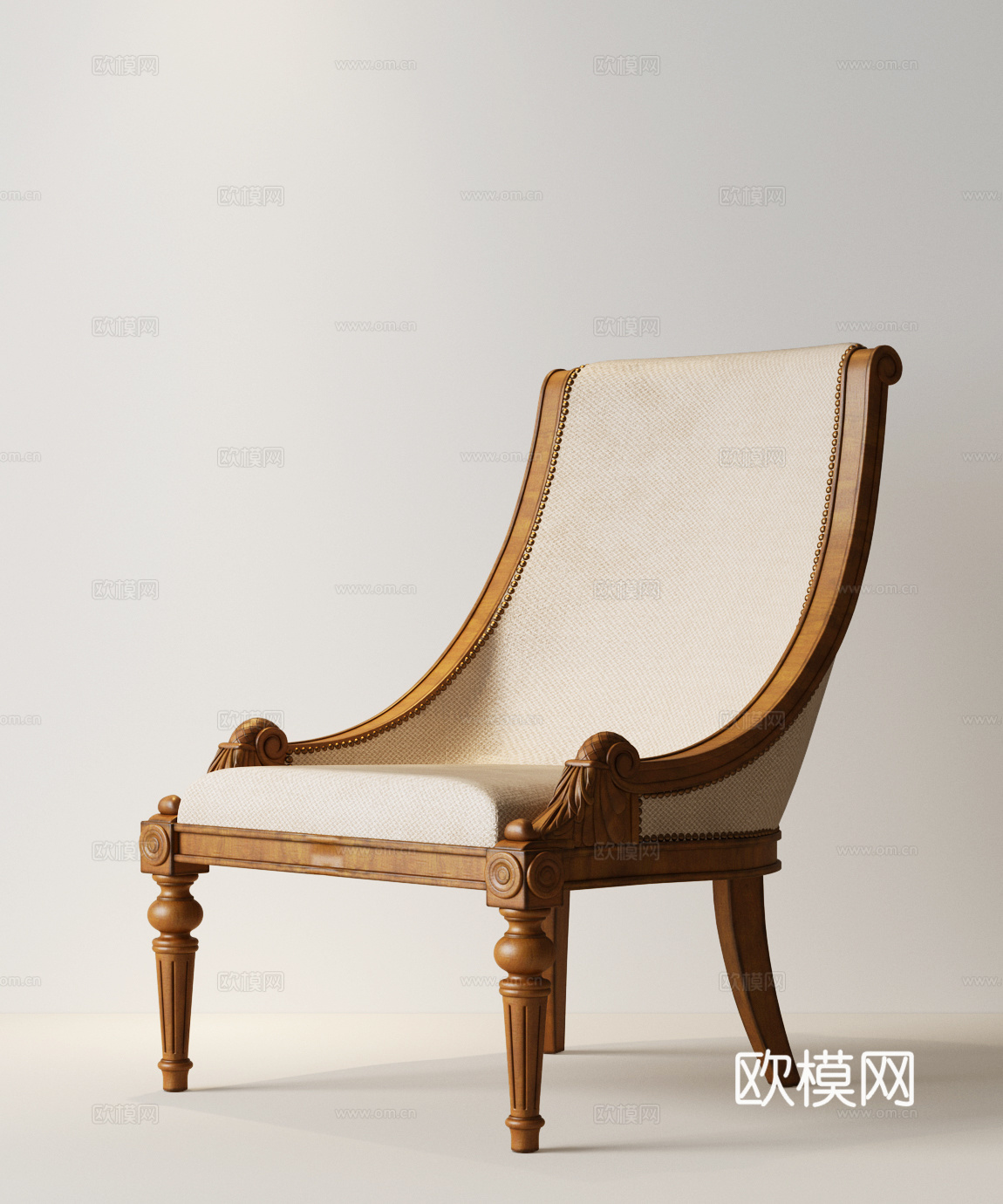 美式休闲沙发 美式休闲椅 法式中古休闲椅 法式中古休闲沙发3d模型