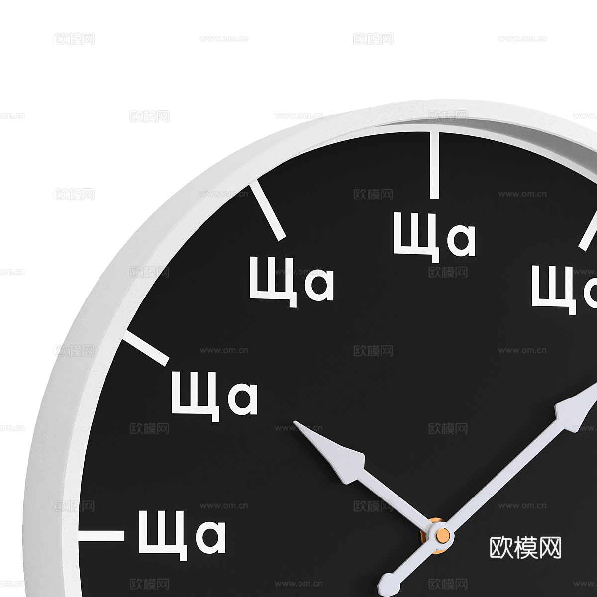 现代圆形挂钟3d模型
