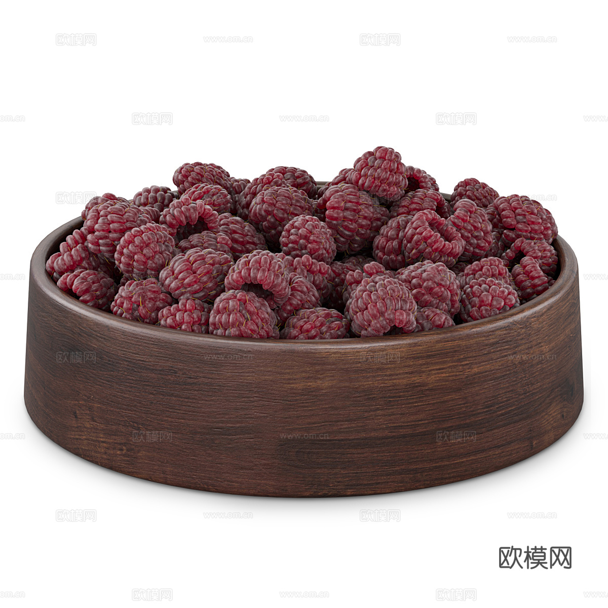 树莓果盘 浆果 水果3d模型