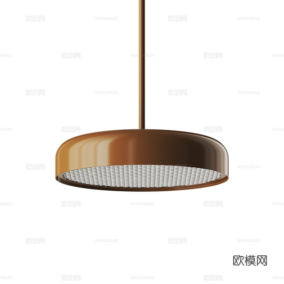 現(xiàn)代極簡圓盤裝飾小吊燈3d模型下載(渲染圖4)