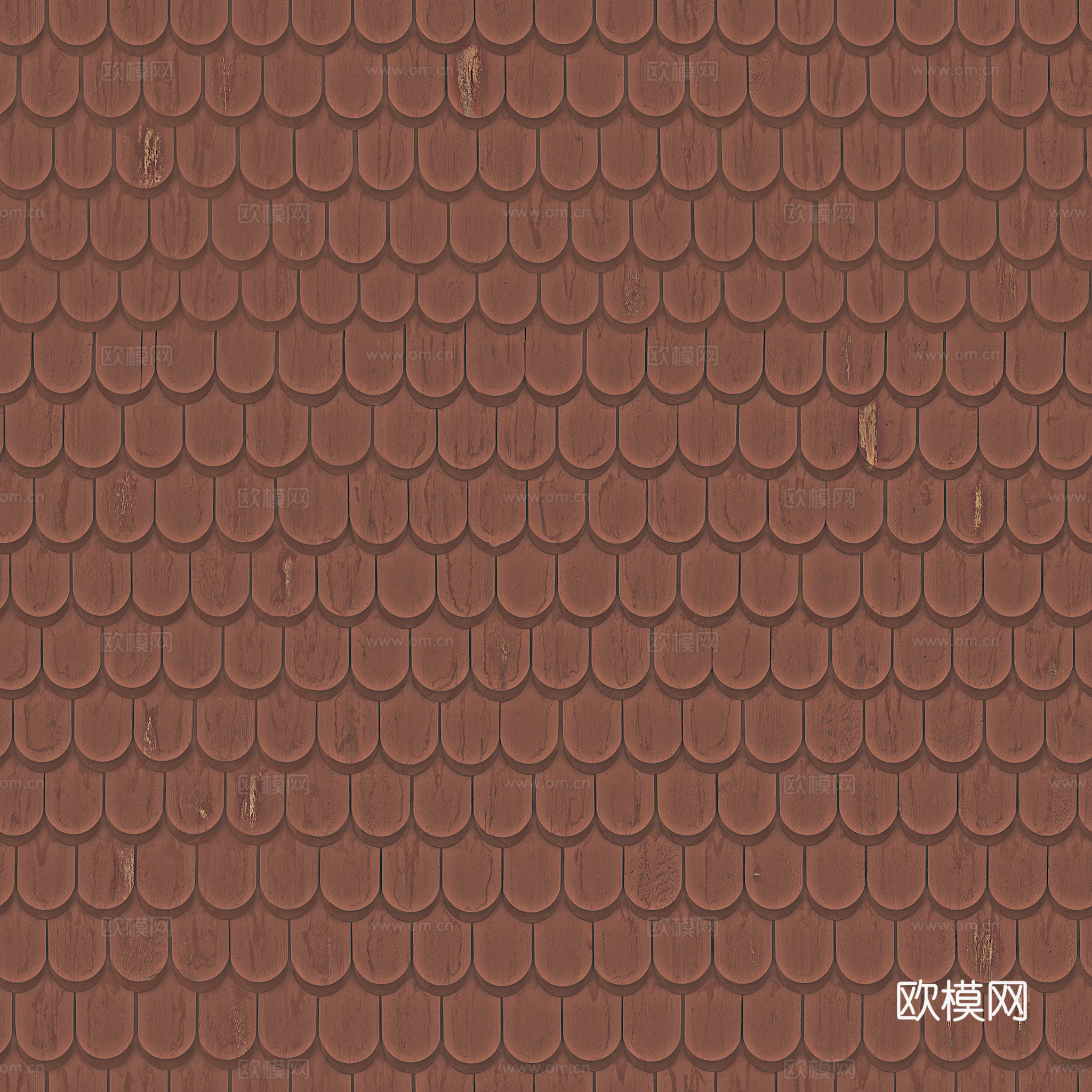 红色屋顶瓦片