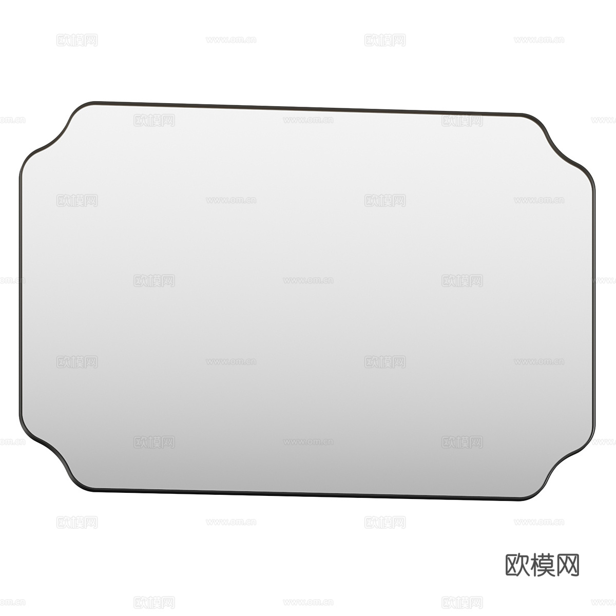新中式轻奢装饰镜子3d模型