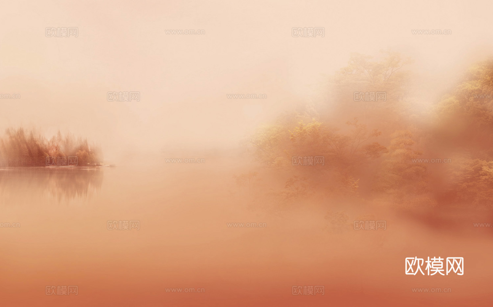 朦胧美风景壁画壁纸