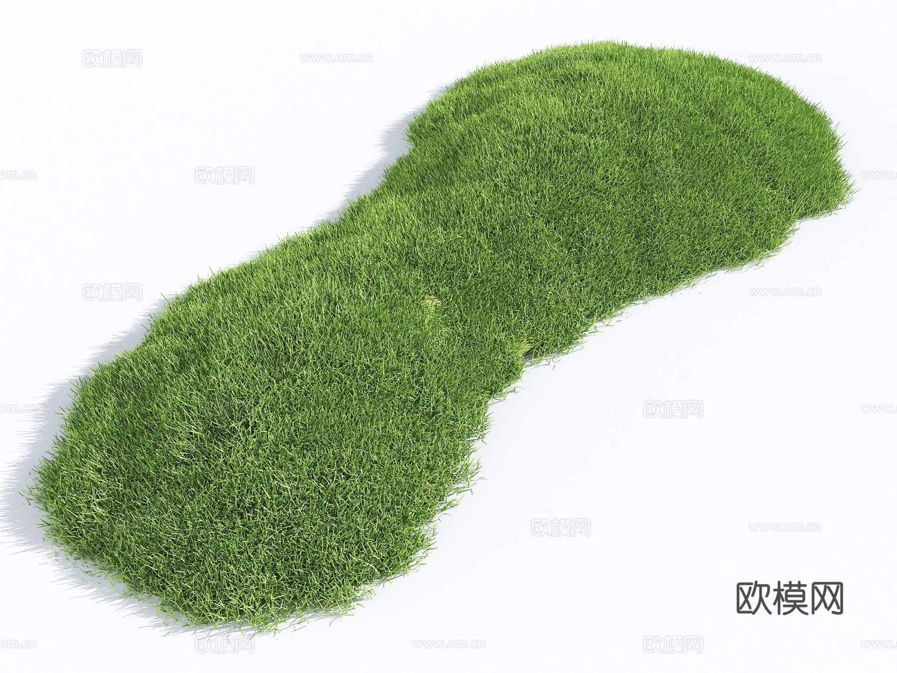 现代微地形 草坡 小山包 小土坡 枯山水 绿岛 庭院景观 景3d模型