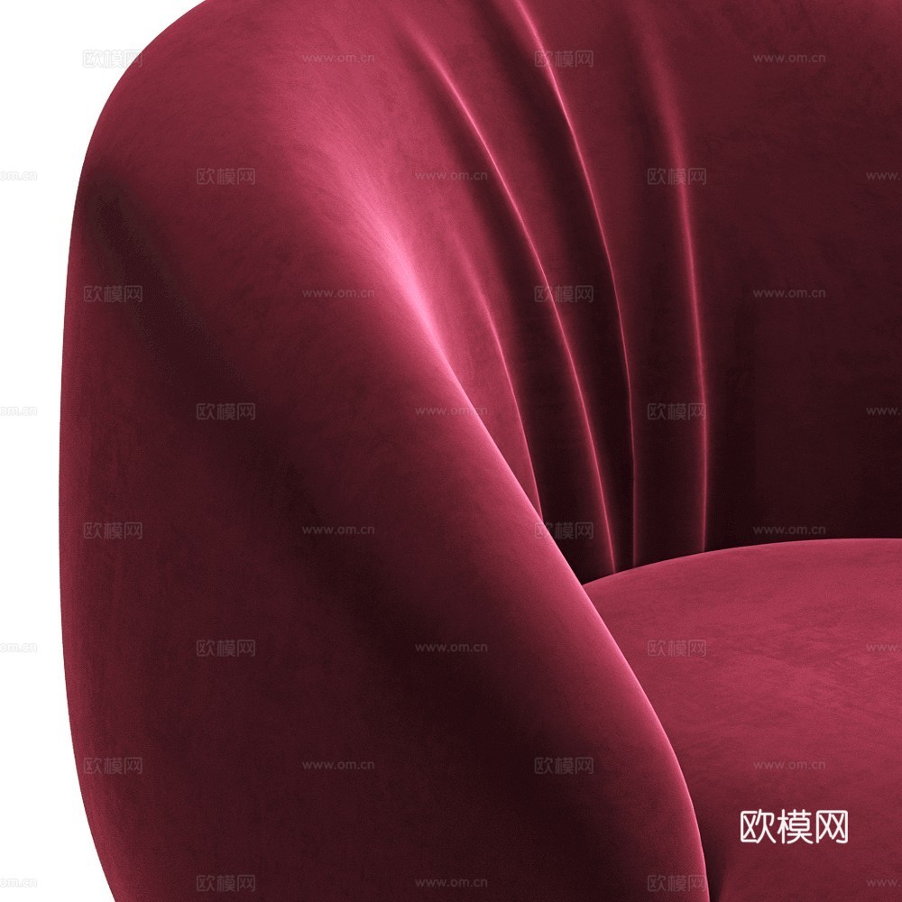 Riccardo Rivoli 意式休闲椅 沙发椅 布休闲椅3d模型