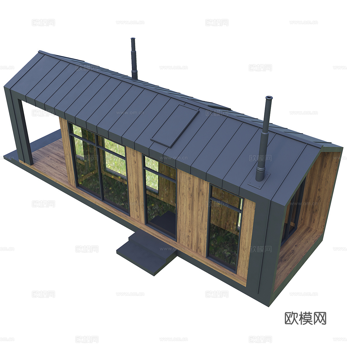 现代意式木屋3d模型