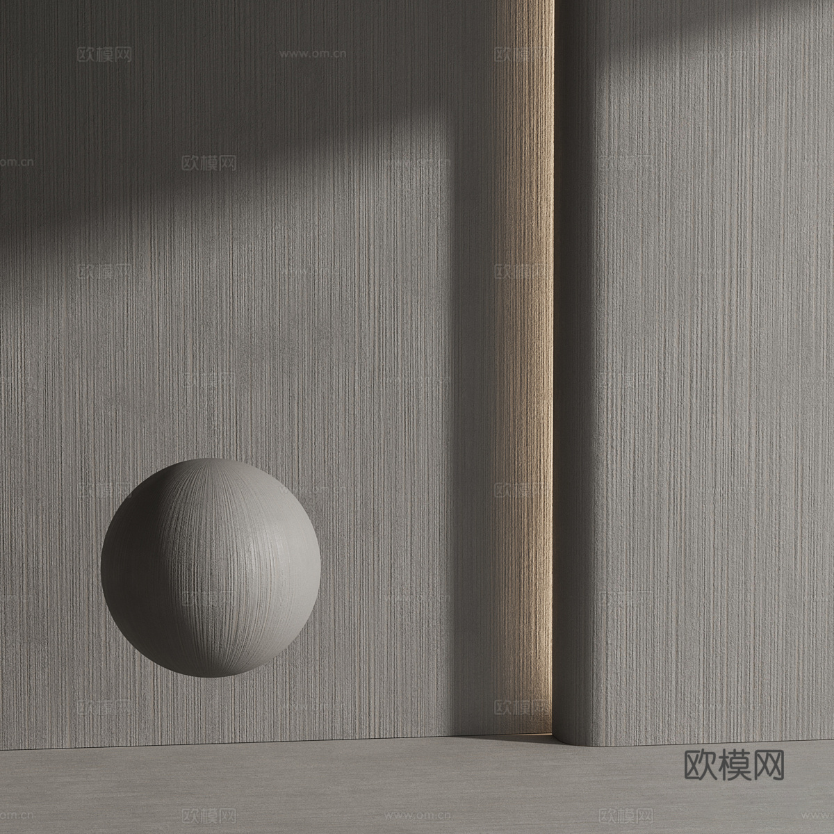 现代意式墙布 墙纸3d模型