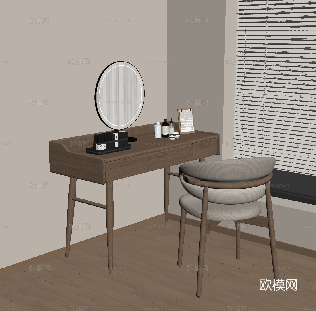 中古风梳妆台su模型