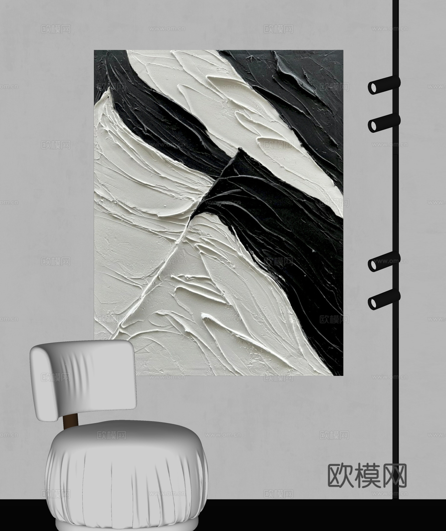 现代装饰画su模型