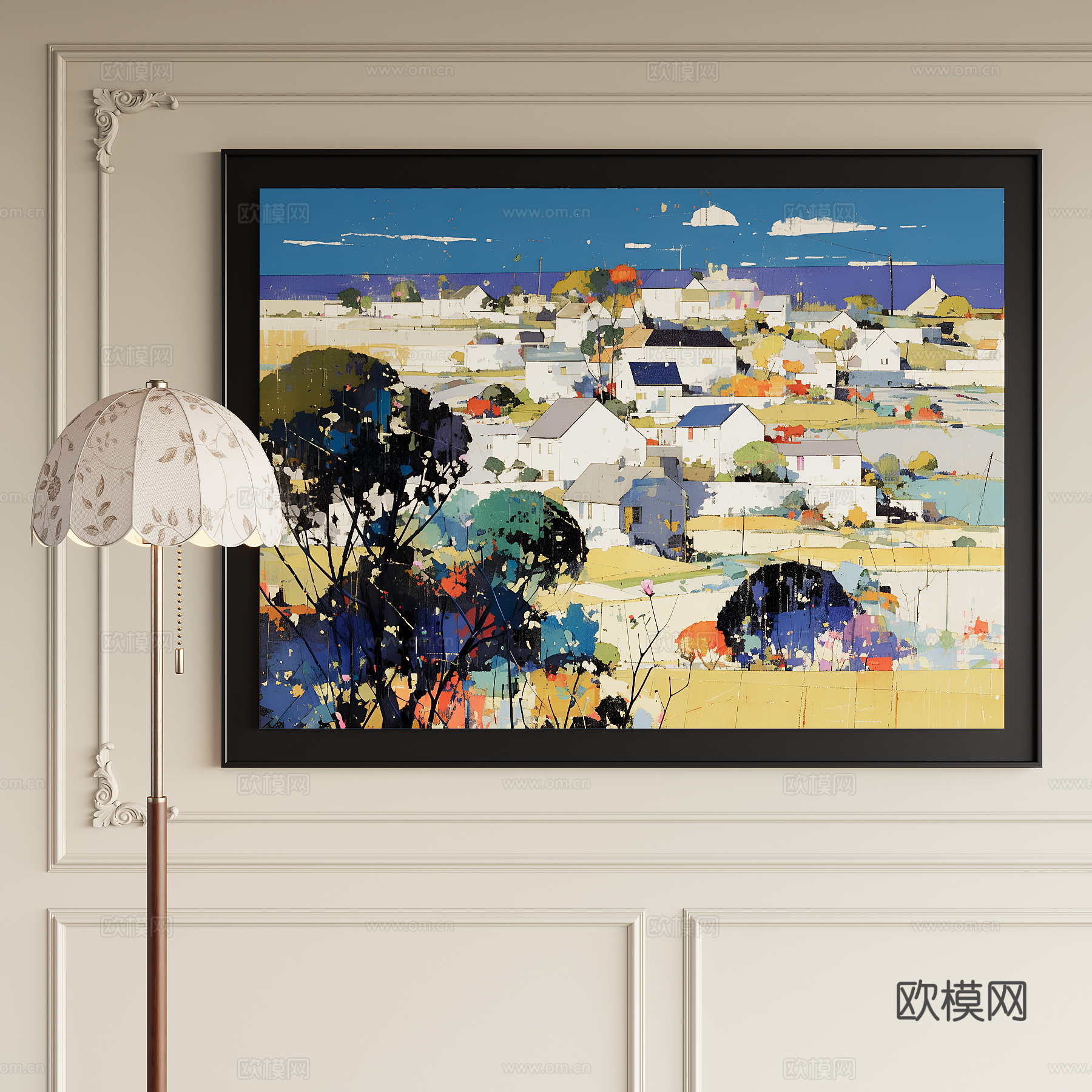 法式中古风装饰画免费su模型