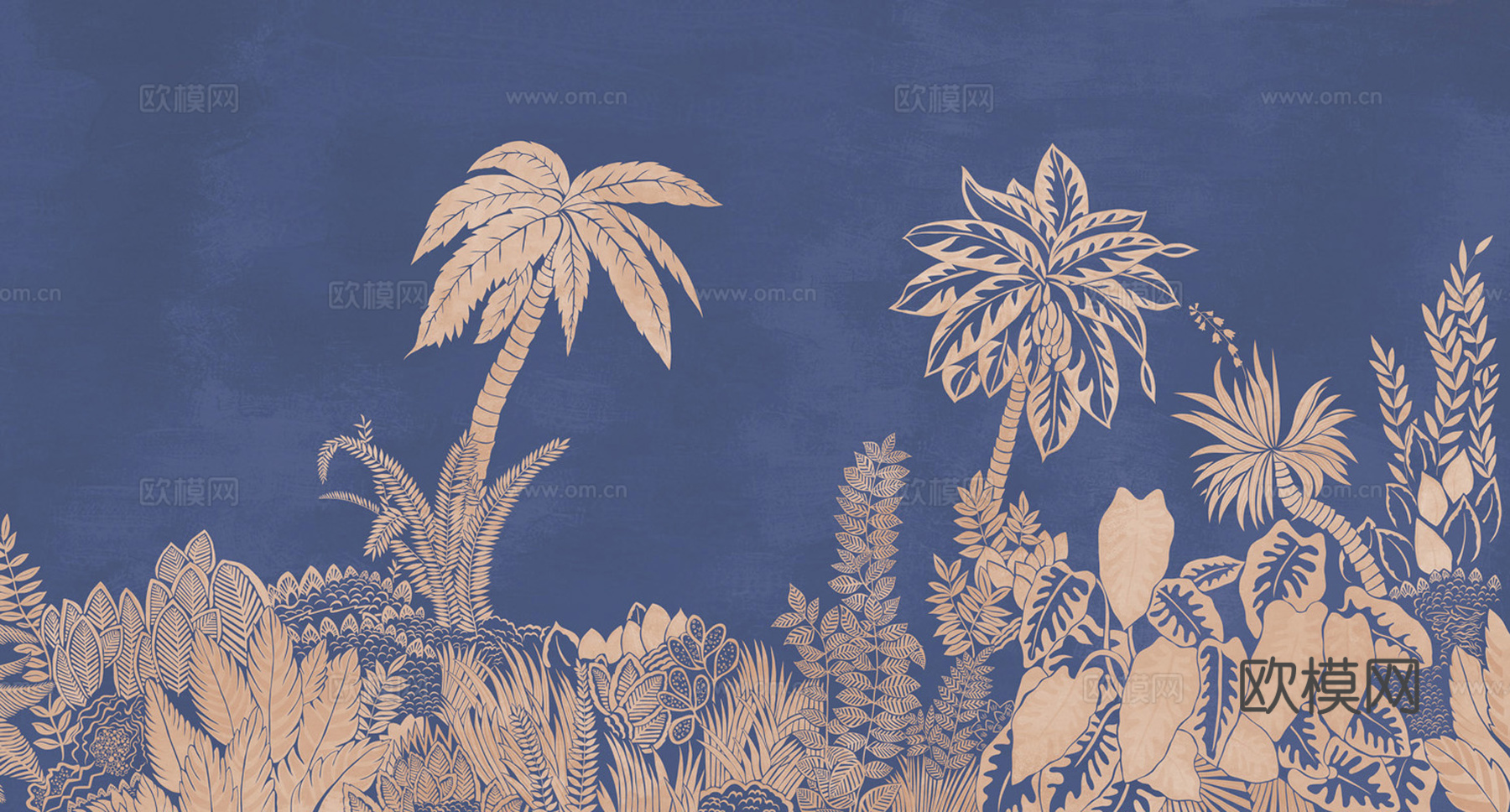 雨林植物壁画壁纸